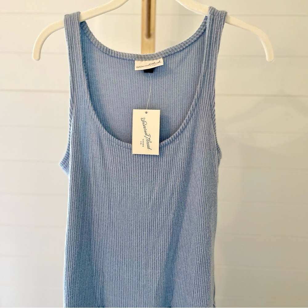 Universal Thread Blue Knit Midi Slip Dress - Picture 3 of 5